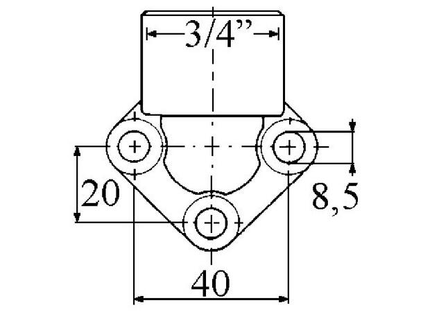 Portflens 90 gr. 3/4"x40 RPA 2/34M.